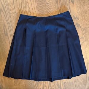 Brooks Brothers Dark Blue pleated A-Line Skirt
